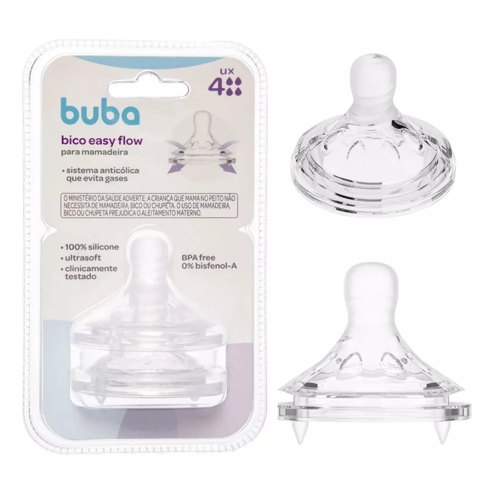 2UN BICO PARA MAMADEIRA EASY FLOW BUBA +6m em Oferta na Shopee