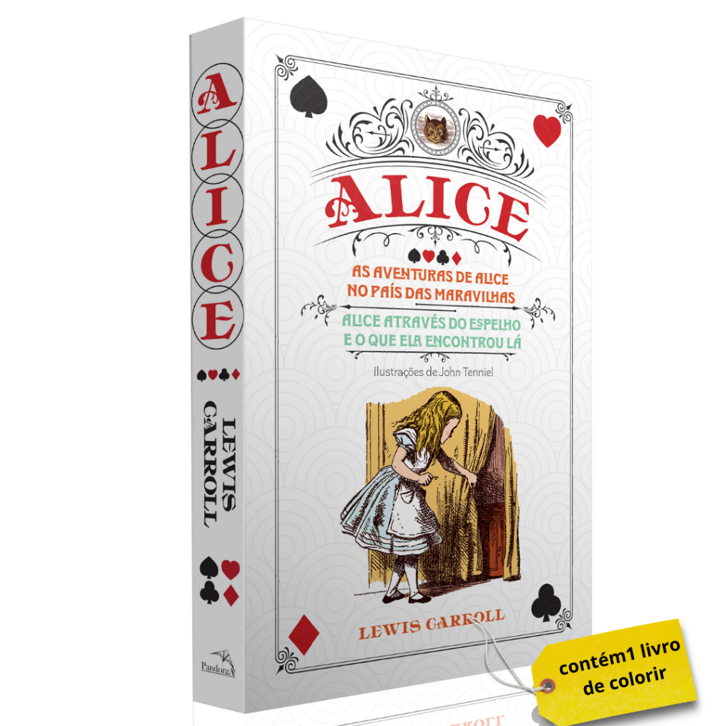 Box Alice No País Das Maravilhas E Alice Através Do Espelho + Alice Para Colorir