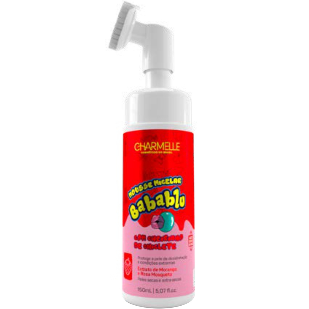 MOUSSE MICELAR MORANGO CHARMELLE PELE SECA E EXTRA SECA