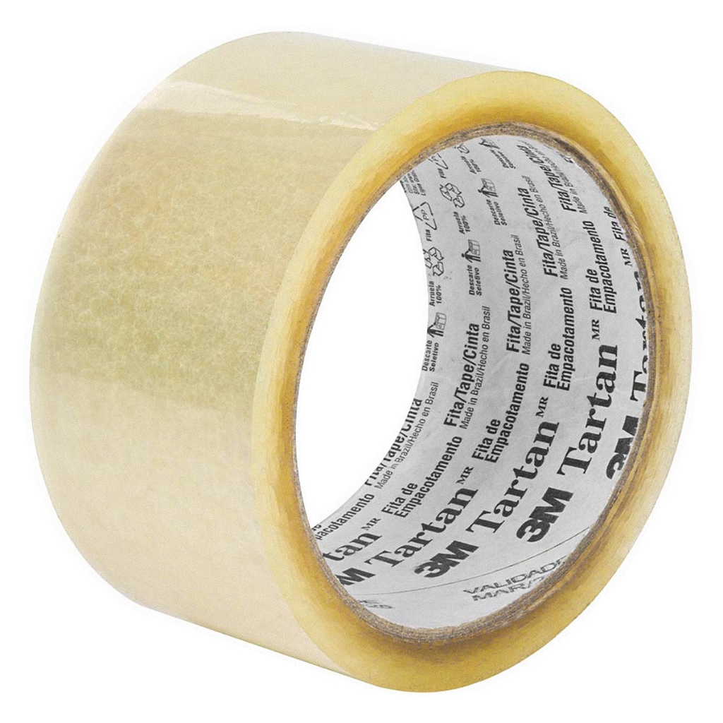 Fita Adesiva 3M para Empacotamento 50 Metros x 48mm Transparente Larga Tartan - Home & Living