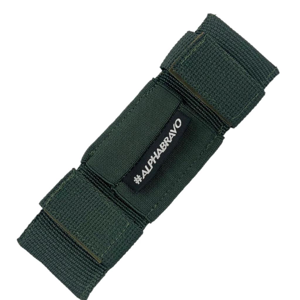 Porta Torniquete Tático Verde Kit APH Socorrista Cordura Elástico Horizontal Estojo Case Modular