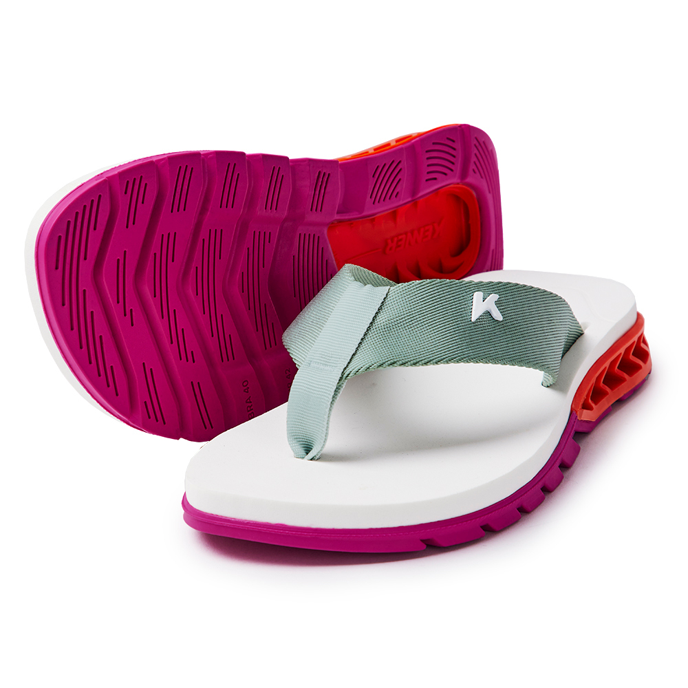 Sandália Chinelo Kenner Rakka DJK Branco com Rosa Original