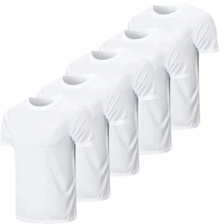 Kit 5 Camisetas Masculinas Poliéster Lisas Para Personalização Sublimação SilkScreen Estampa