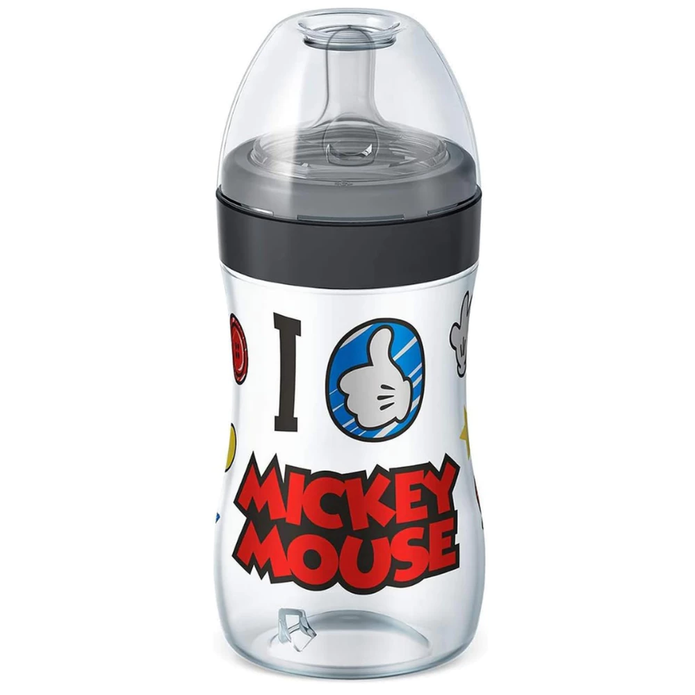 Mamadeira Antivazamento Super Evolution Lillo 300 mL Bico Reto Mickey +6 meses Tamanho 2