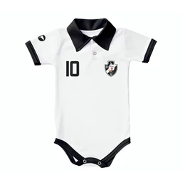 Body Bori Bebê Infantil Vasco Camisa Polo Time de Futebol Oficial Licenciado Torcida Baby