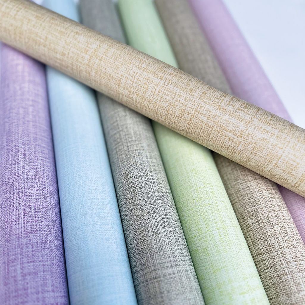 Papel De Parede Tecido Imita Algodão Em Relevo Com Textura Adesivo Vinilico Lávavel Sala Quarto em Oferta na Shopee