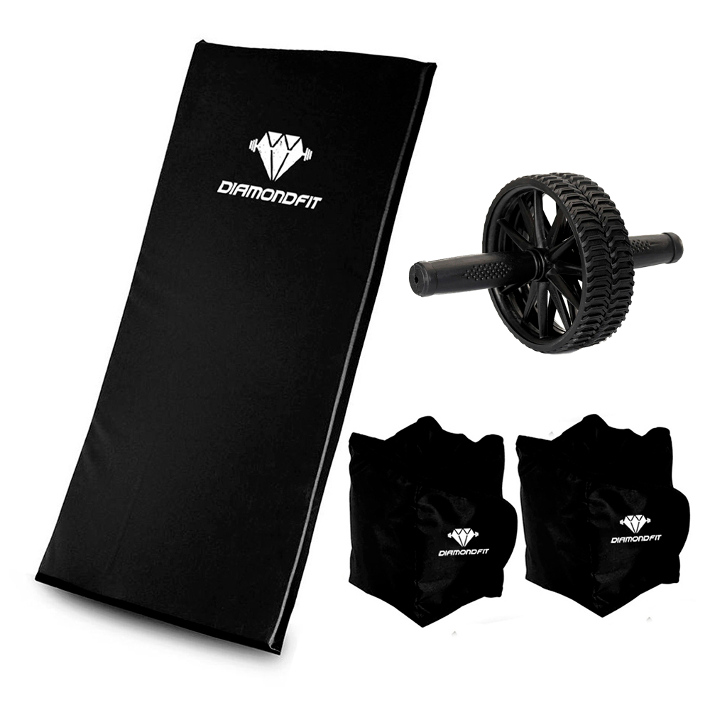 Colchonete 20mm Roda Abdominal e Caneleira 5kg