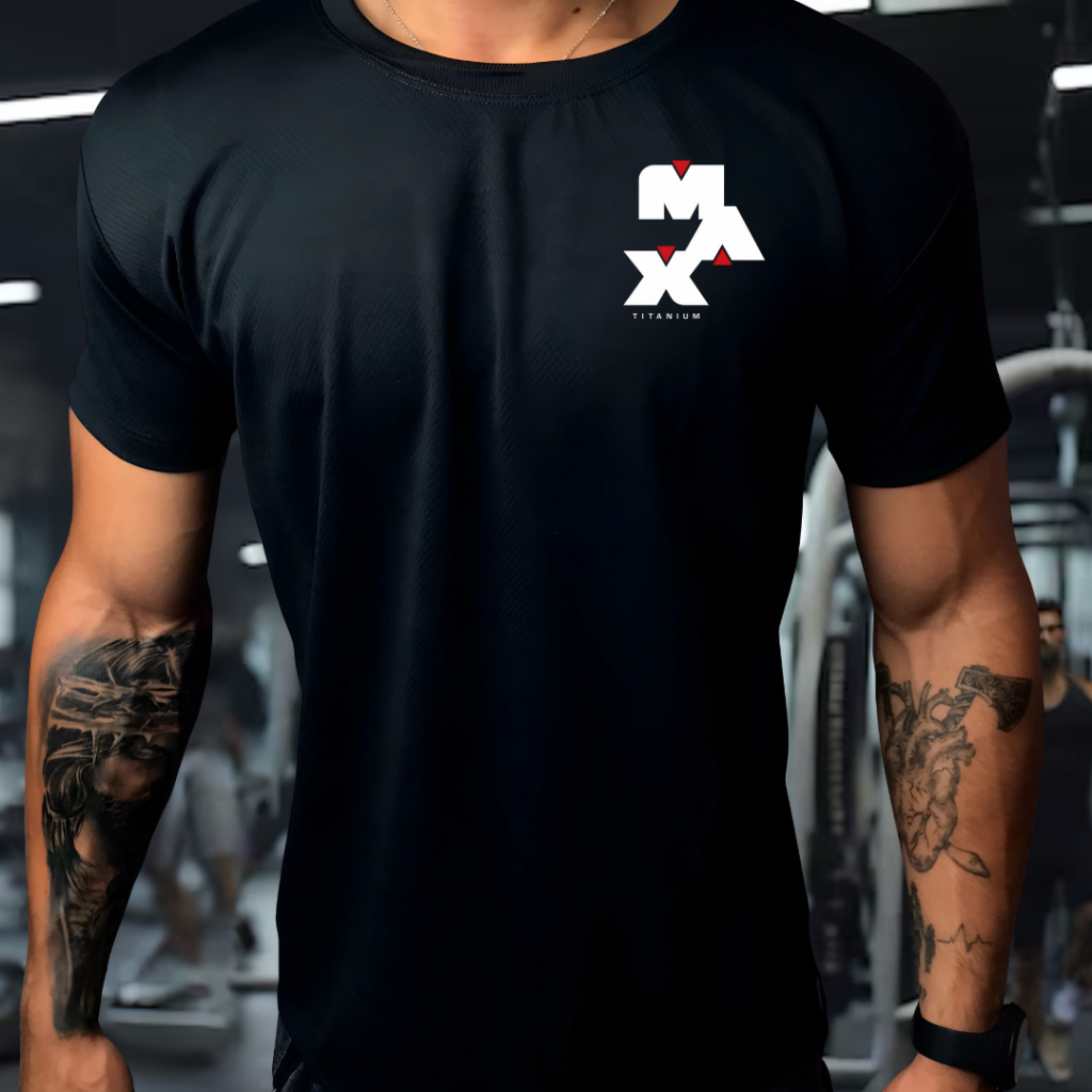 Camisa Dry Fit  Masculina - Modelo MAX 02,  Academia, Corrida,CrossFit,Ideal Para Treinos Intensos, Tecido Leve em Oferta na Shopee