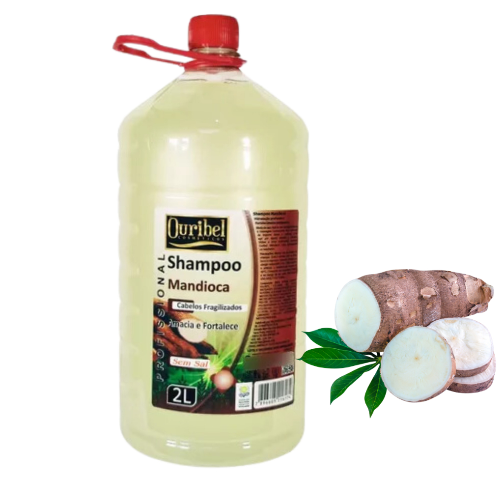 shampoo de galao mandioca hidratante profissional para salão 4,6L