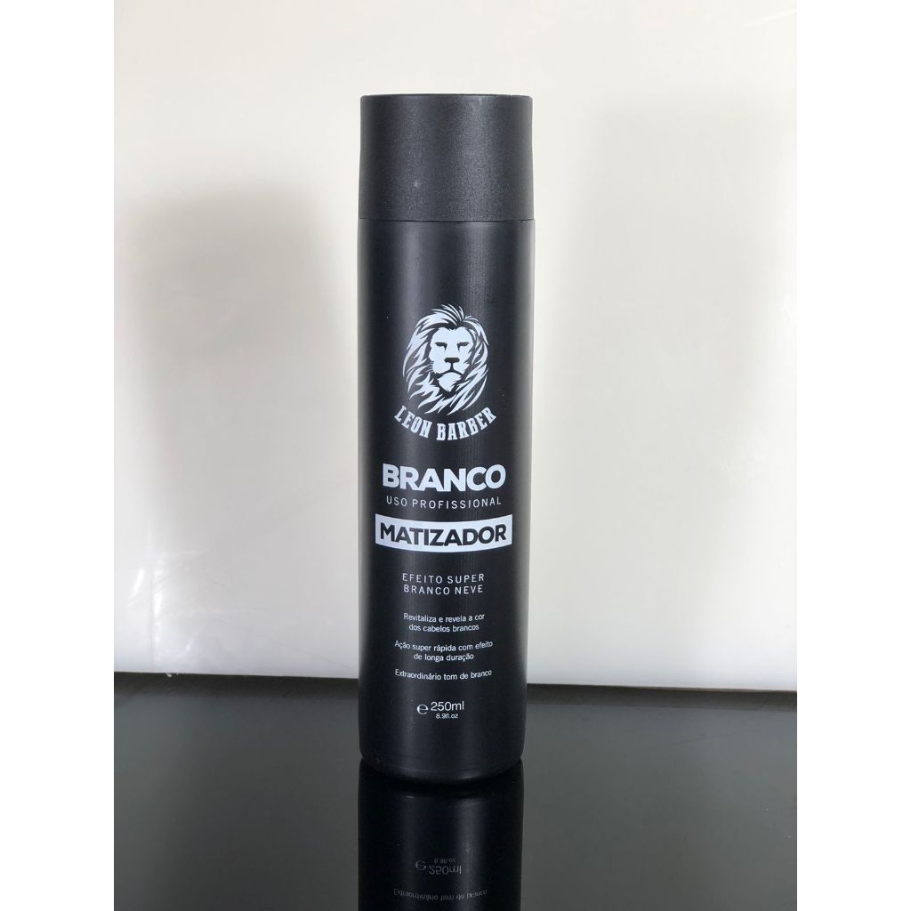 Matizador Profissional Branco Nevou Leon Barber 250ml | Desamarelador Cabelo Loiro Platinado Barbeiro Salão