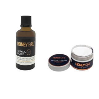 Kit 1 Líquido Monomer 100ml + 1 Pó Acrílico Clear Honey Girl em Oferta na Shopee