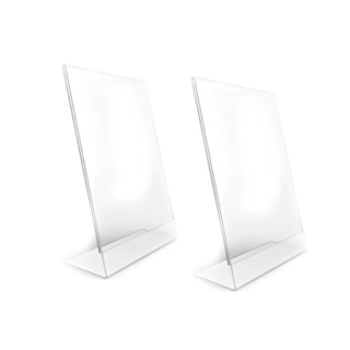 2 Displays Expositor L 10 x 15cm Acrílico Pix Qr Code Cardápio Mesa Balcão Decoração Enfeite em Oferta na Shopee