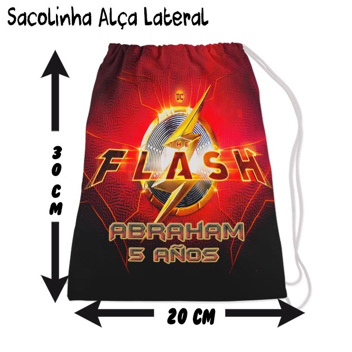 Kit Mochilinha Mochila Sacochila Saquinho Lembrancinha Brinde Aniversario Personalizadas The Flash