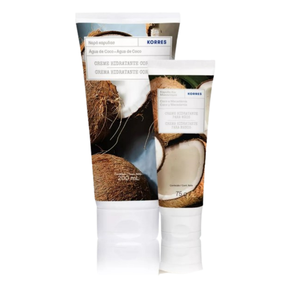 Kit Creme Hidratantes Korres Água De Coco