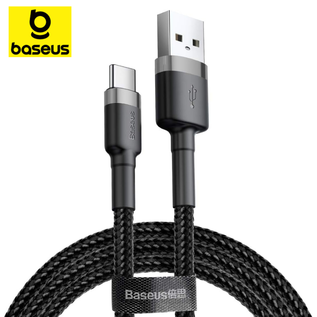 Cabo USB Para Tipo C Baseus 3.A QC3.0 Nylon Series Cafule Carregamento Rápido