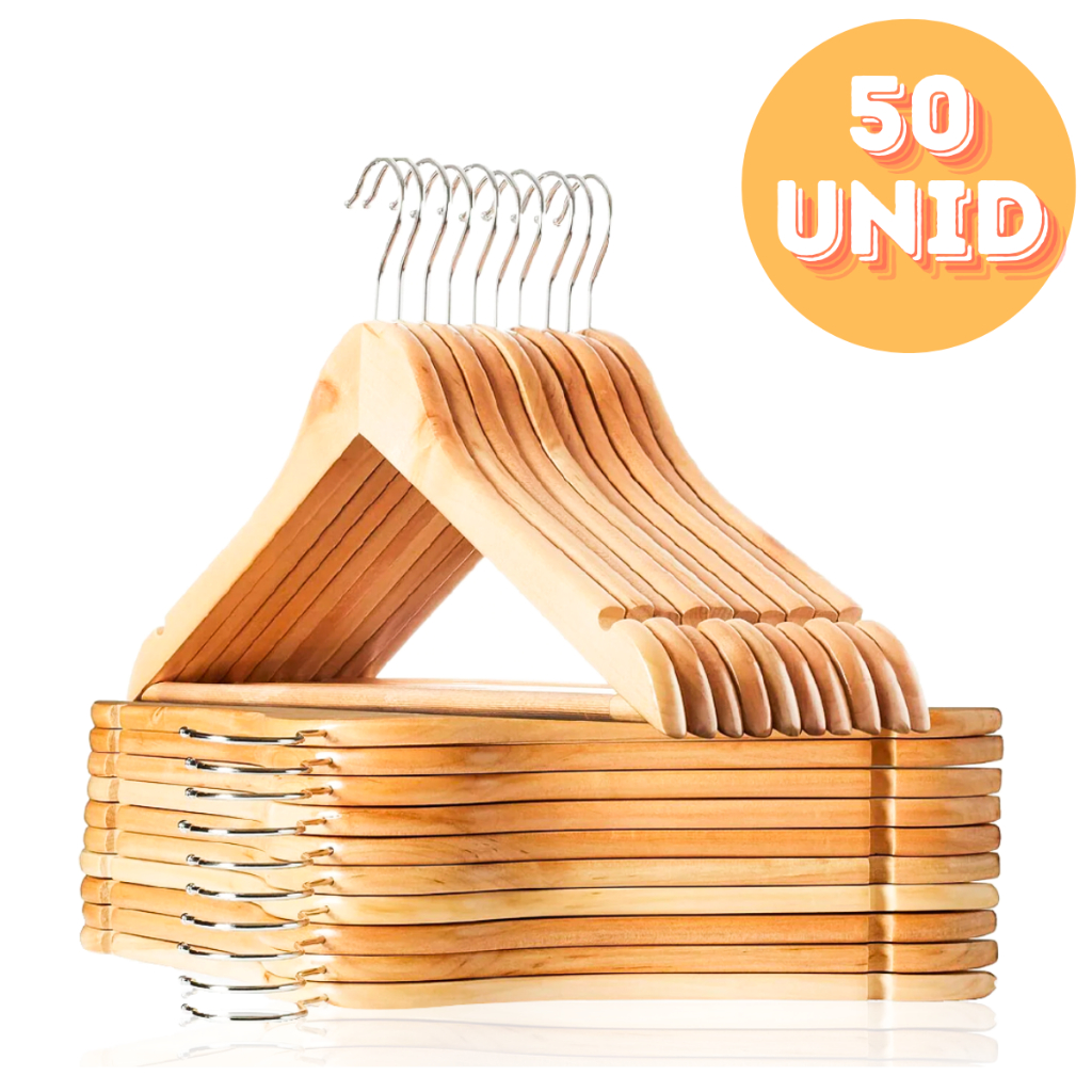 Kit 50 Cabides Para Roupas Calças Camisas Saias Organizador de Guarda Roupa Atacado Premium Cabide