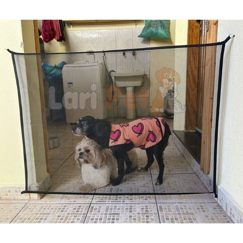Cerca Tela para cachorro - divisória de porta com BUCHA e GANCHO