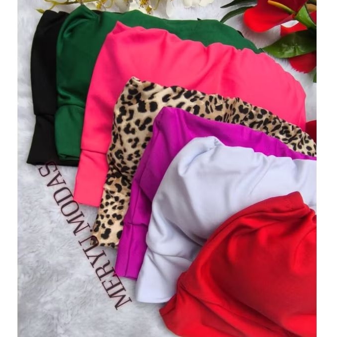 Kit com 3 Croppeds Top Faixa Tomara que Caia – Básico & Versátil em Oferta na Shopee