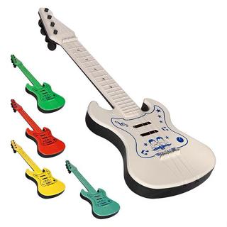 GUITARRA DE BRINQUEDO INFANTIL DE PLÁSTICO C/4 CORDAS DE NYLON (COLORIDAS) em Oferta na Shopee