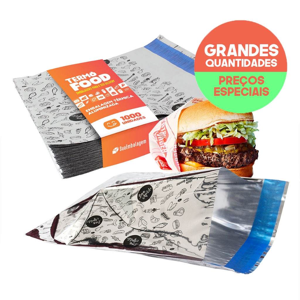 Embalagem Térmica para Lanche, Hambúrguer, Tapioca, Assados, Cachorro Quente - Grandes Quantidades em Oferta na Shopee