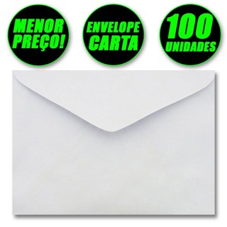 Envelope Branco Carta Liso 100 × 150mm - 100 Unidades