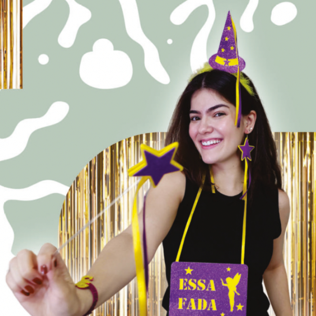 Tiara, Placa e Brinco Carnaval Essa Fada EVA Vivarte - Inspire sua Festa Loja