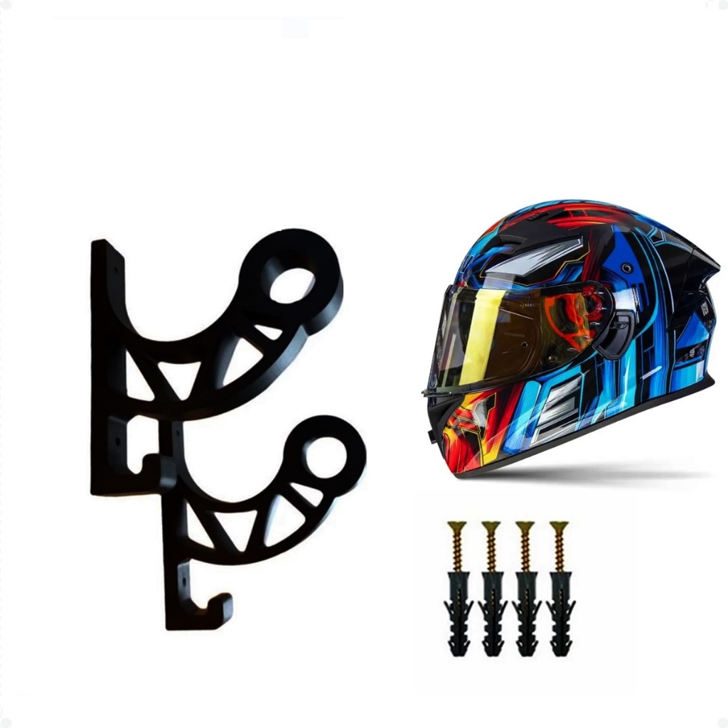 Suportes de Parede para Pendurar Capacete, Acessórios, Chaves, Jaquetas e Mochilas - Organize Seu Espaço Gancho Mtb.