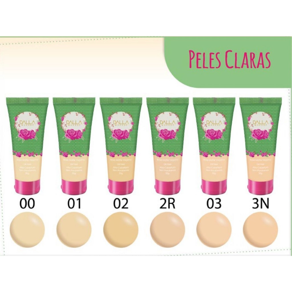 Base Matte Vegana Alta Cobertura [PELES CLARAS] DALLA
