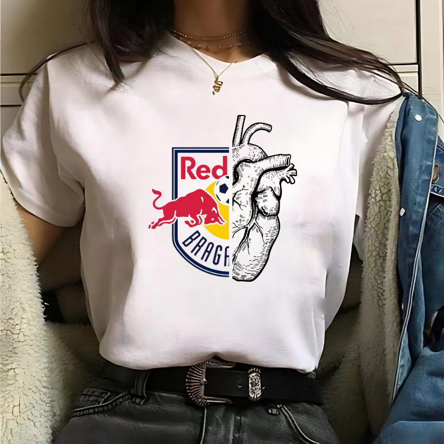 Camisa do Bragantino Red Bull Feminina Branca T Shirt Blusa Feminino de Menina
