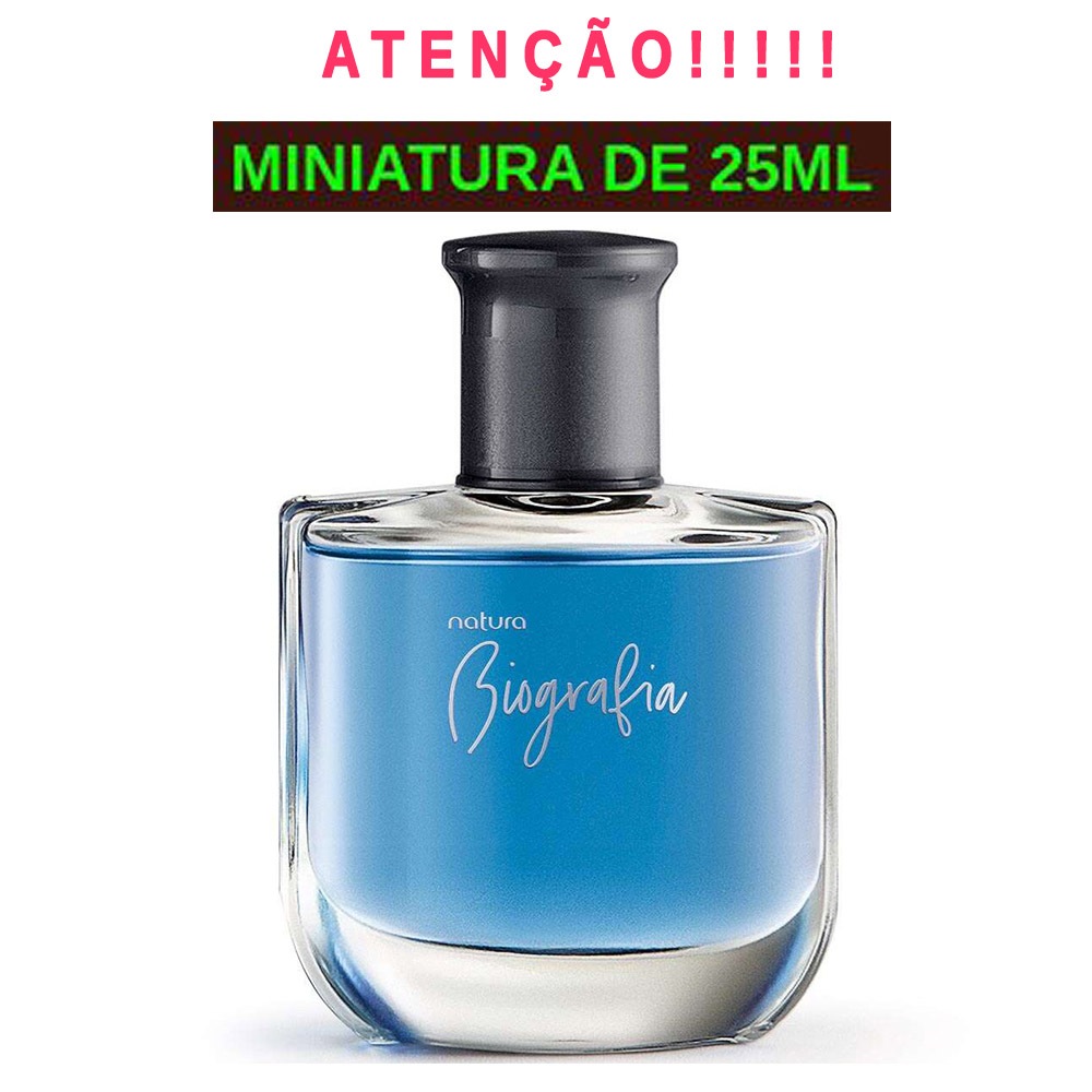 Perfume Biografia Colônia Masculino Miniatura 25ml para Homem Natura