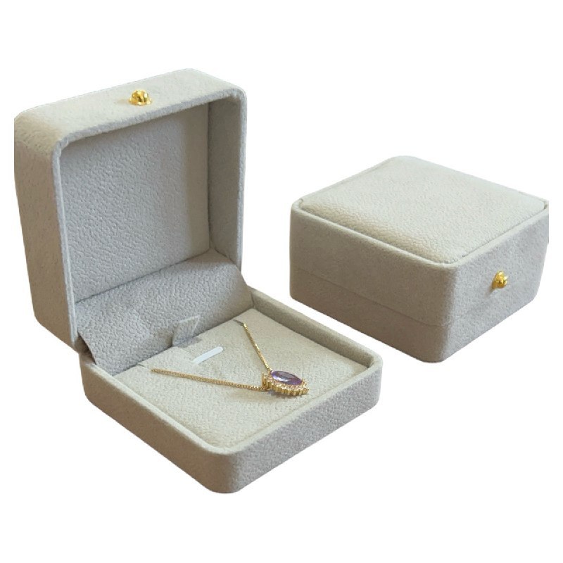 10 Caixinha Estojo de veludo suede para colar gargantilha brinco pingente PRIME 7x7x3,5