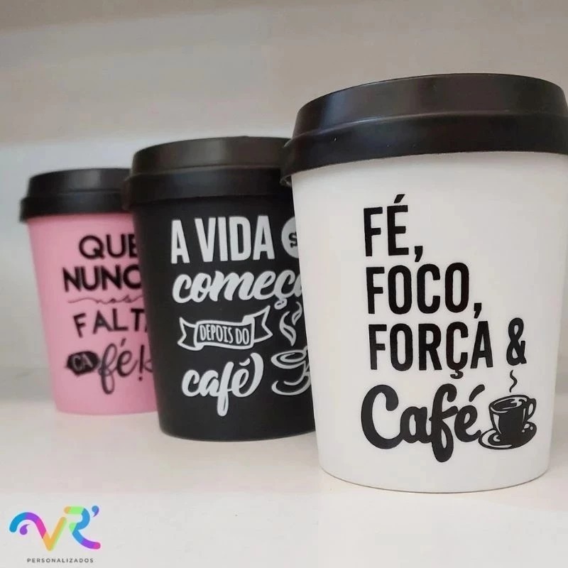 KIT C/ 25 COPOS DE CAFÉ 250ML TAMPA BUCKS CHÁ CAPUCCINO LEITE CORES SORTIDAS