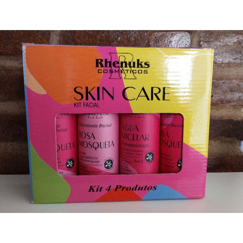 KIT SKIN CARE ROSA MOSQUETA - 4 ITENS RHENUKS em Oferta na Shopee