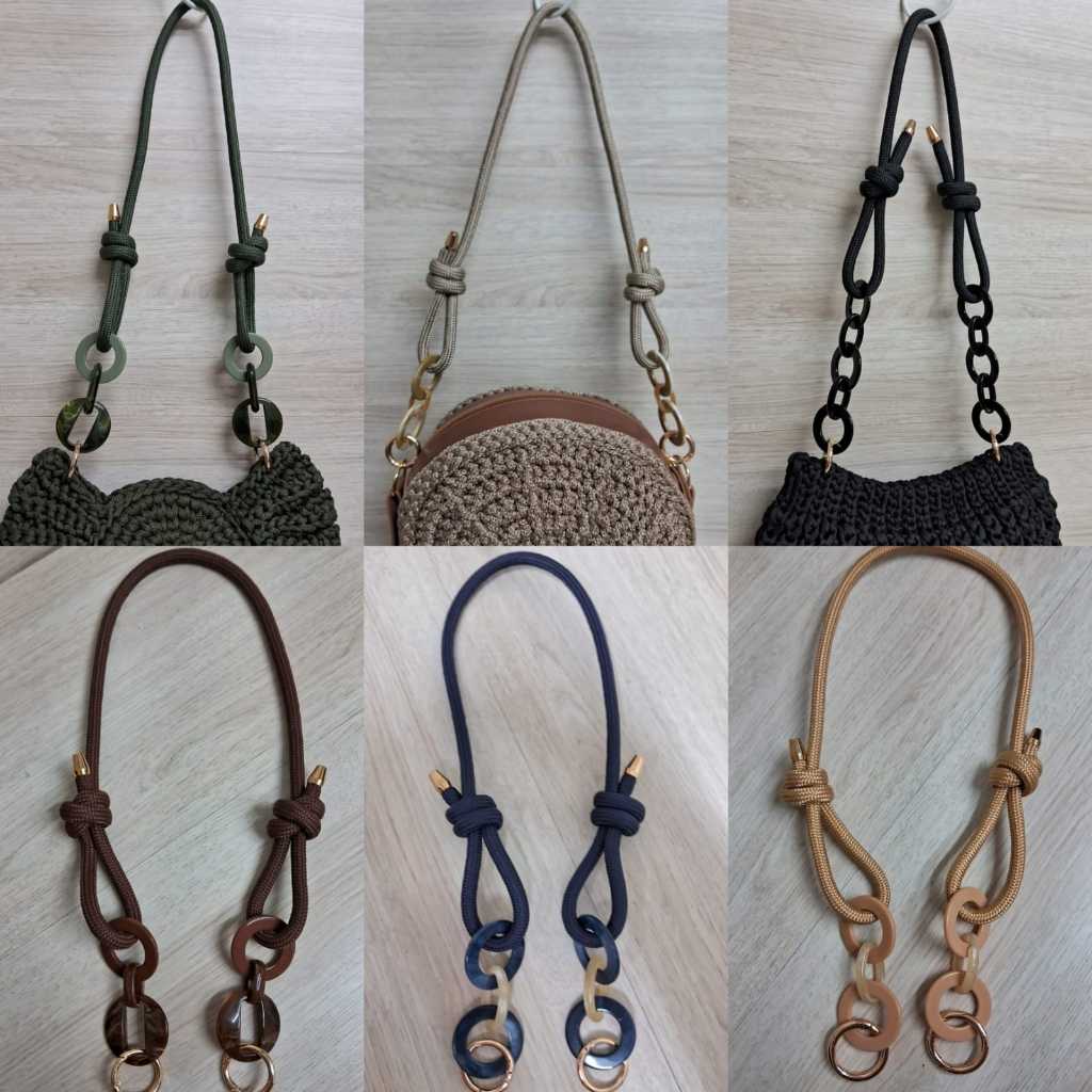 Alça de Cordão Náutico com elos de resina 80cm, para bolsas