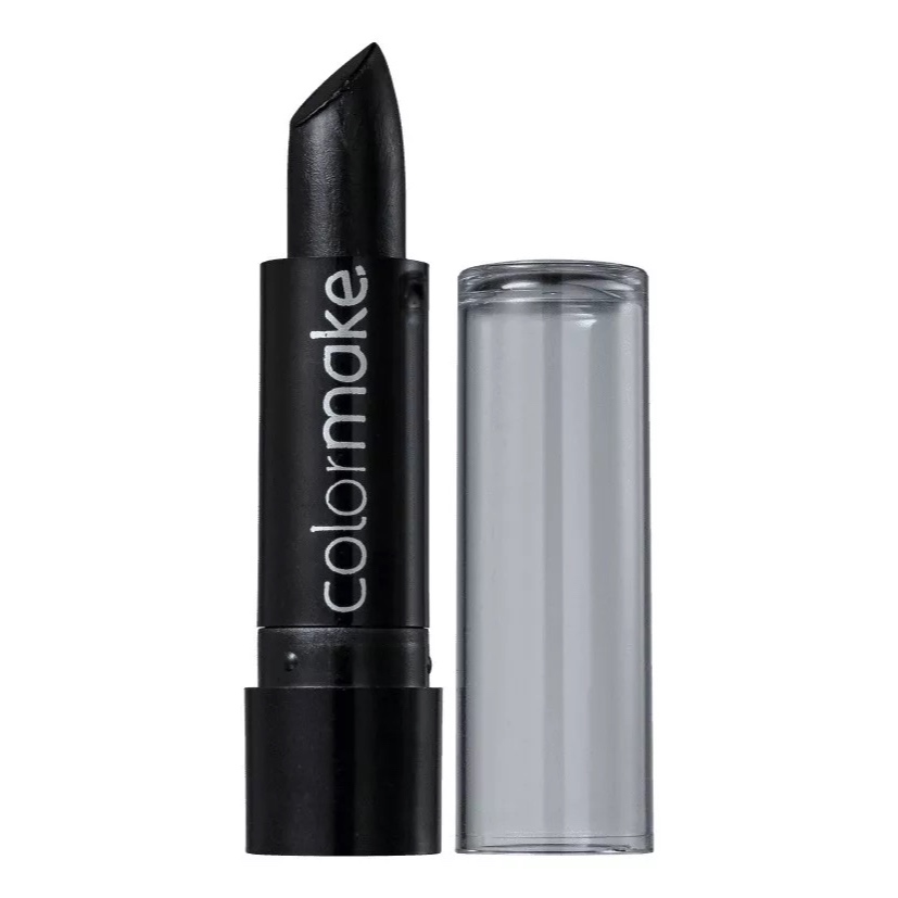 Batom preto colormake maquiagem artistica Halloween Acabamento cremoso