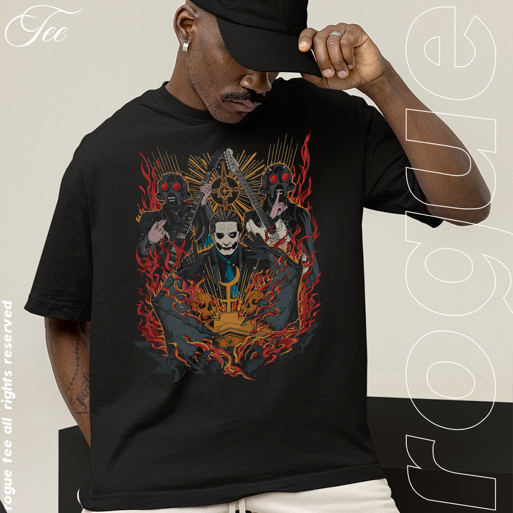 Camiseta Basica e OVERSIZED Ghost Banda Sueca Rock Universe Papas Escolha Graphic Unissex
