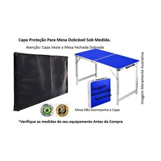 Capa Proteção Para Mesa Dobrável Sob Medida Antipoeria em Tnt Grosso Bonito Resistente em Oferta na Shopee