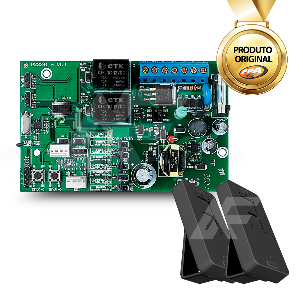 Placa De Portão Eletronico Pop Prog Ppa + 2 Zap