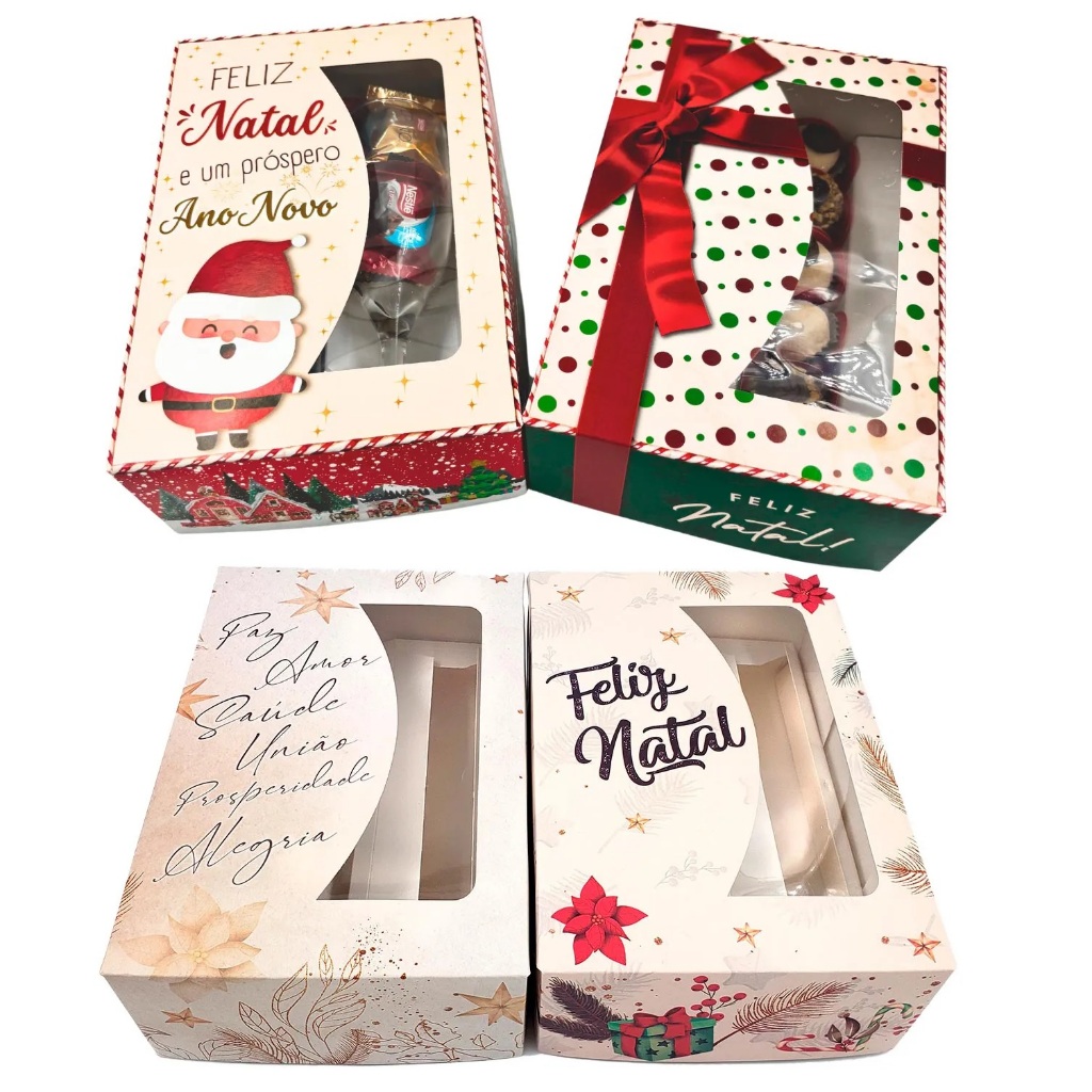 15 Caixas para Long Neck ( Cerveja, Mini Vinho, Mini Champagne) Especial de Natal