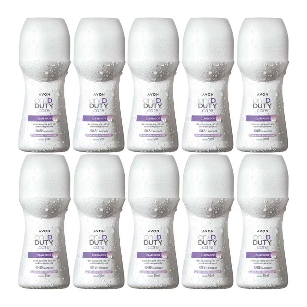 KIT COM 10 DESODORANTE ROLL-ON CLAREADOR ONDUTY - AVON