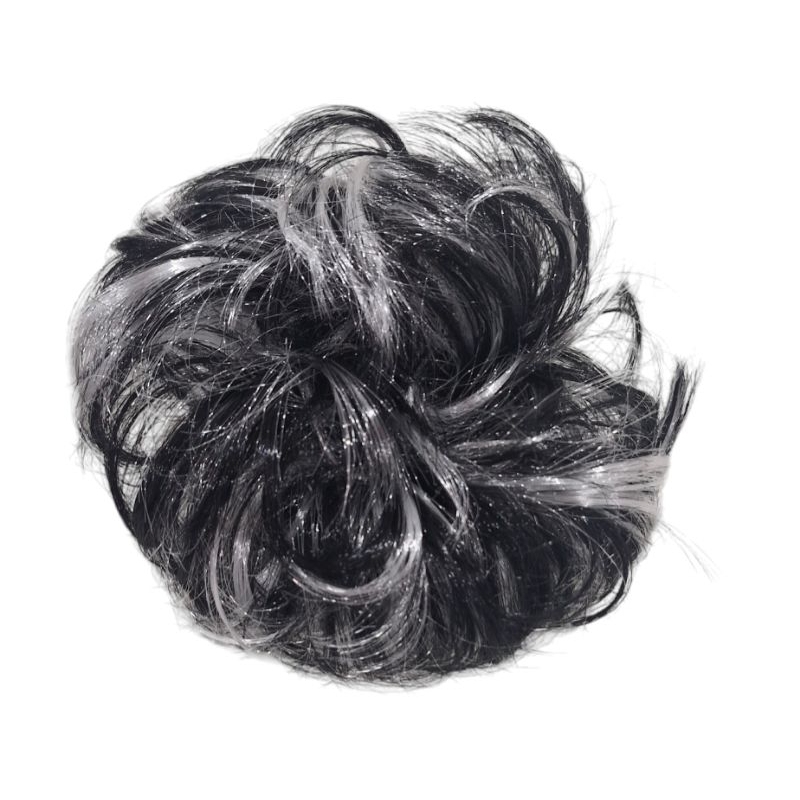 Xuxinha Elástico Pra Coque Cabelo Sintético Grisalho em Oferta na Shopee