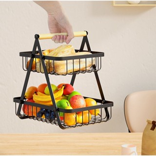 Cesto Fruteira de Mesa 40cm Aramado 2 Andares em Metal Organizador Multiuso Frutas Legumes em Oferta na Shopee