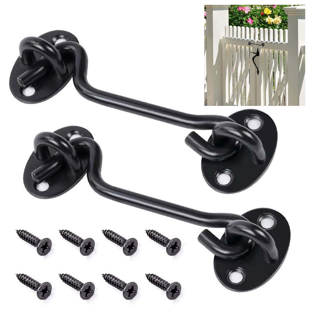Gancho de aço inoxidável de 2 peças para trava de janela de porta de 11,5 cm em Oferta na Shopee