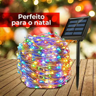 Outdoor impermeável Solar LED String Lights, Fairy Lights, jardim guirlanda, feriado, festa de Natal, 22m, 200 LEDs em Oferta na Shopee