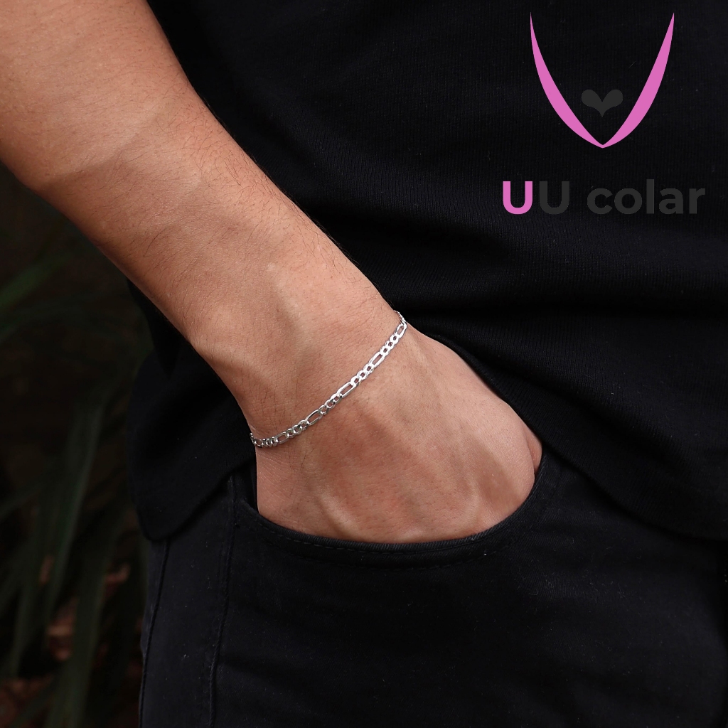 Pulseira Fina em Aço Inoxidável Figaro - Joia Punk Casual para Homens e Mulheres em Oferta na Shopee