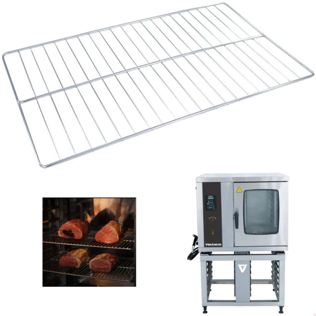 Grelha Em Aramado Aço Inox Forno Combinado Venâncio Gn 1/1 Rational Prática Venâncio Wictory 53X32,5
