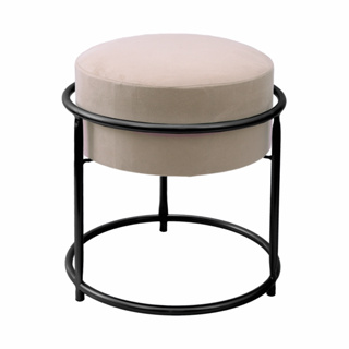 Puff Banqueta De Ferro redondo Preto, Sentar, Sala, Design Moderno em Oferta na Shopee