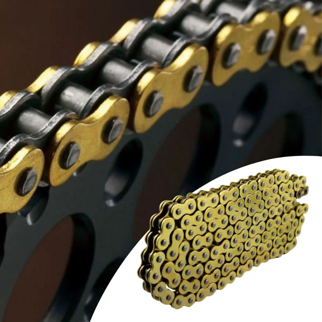 Corrente dourada sem retentor gold 520 x 116L Crf230 Crf250 Kxf250 Yzf Yz Xr250 Tornado Kxf 250