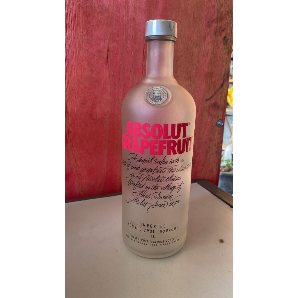 Garrafa absolut vazia usada 1ltr para decoracao