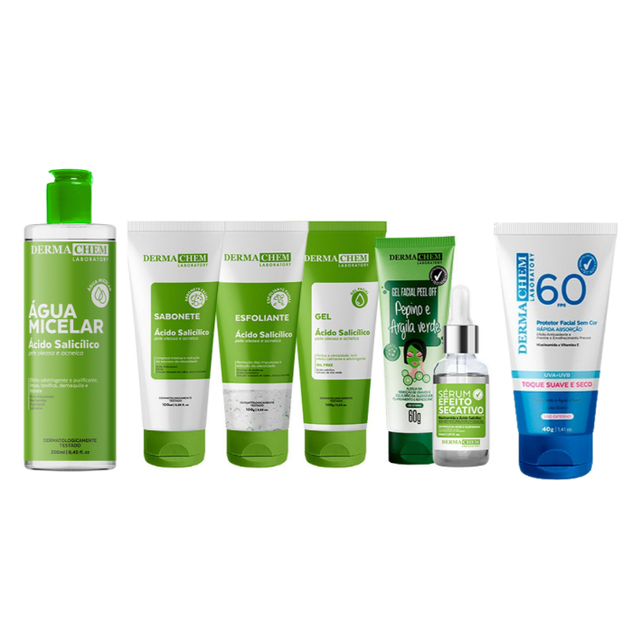 KIT SKIN CARE ANTIOLEOSIDADE E ÁCIDO SALICÍLICO DERMACHEM em Oferta na Shopee